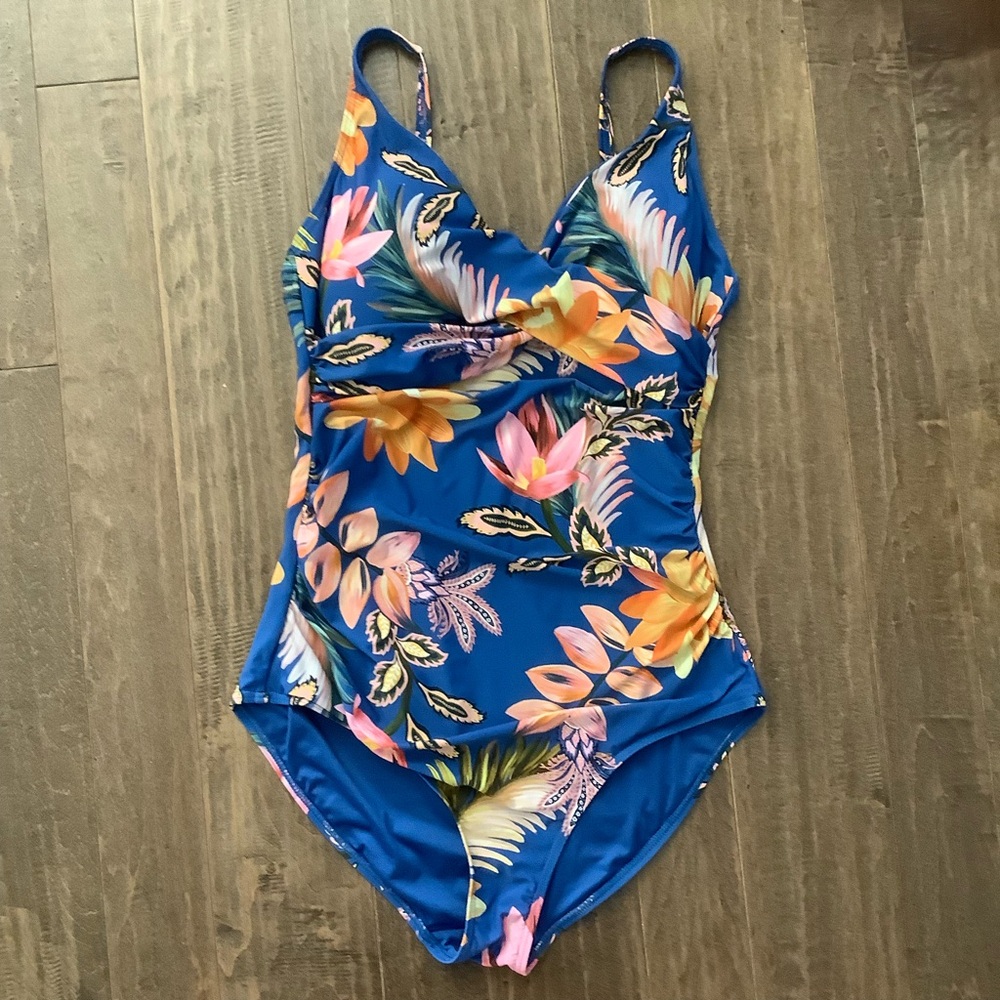 Floral Paradise Blue Women's One Piece Swimsuit